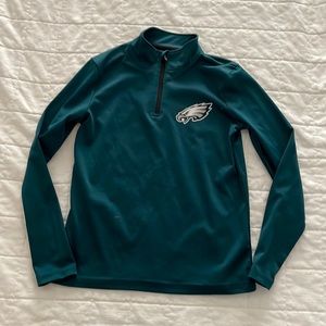 Kids size small, Philadelphia Eagles long sleeve shirt. Green.
